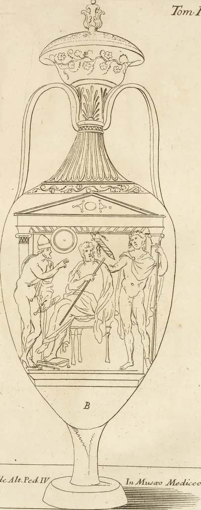 An illustration from Thomae Dempsteri a muresk Scoti pandectarum in Pisano Lyceo professoris ordinarii De Etruria regali libri septem : opus postumum in duas partes divisum, 1723, leaf 394