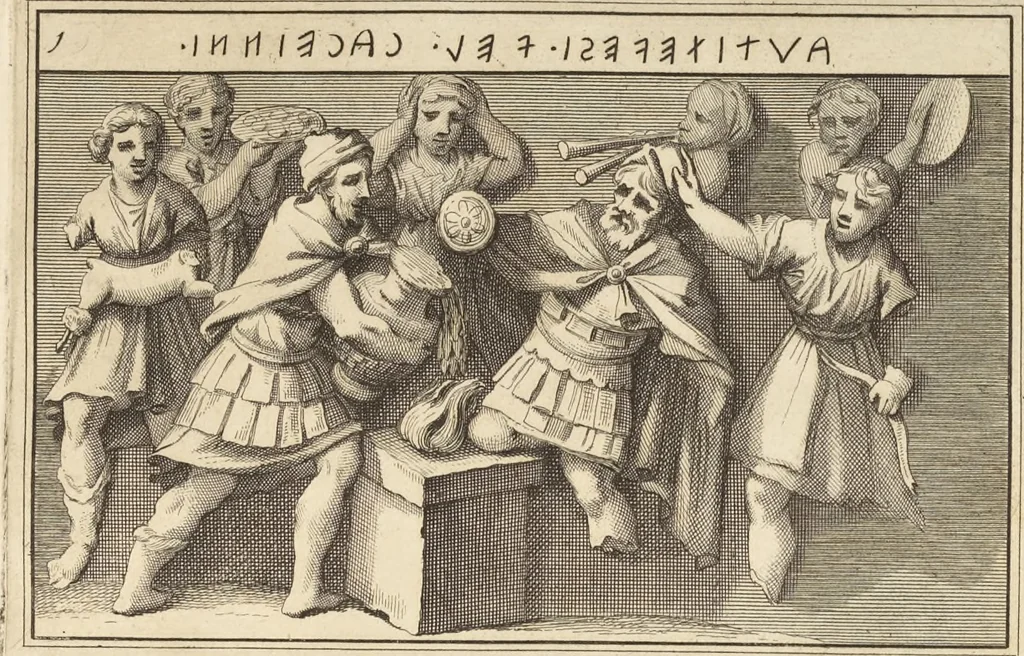 An illustration from Thomae Dempsteri a muresk Scoti pandectarum in Pisano Lyceo professoris ordinarii De Etruria regali libri septem : opus postumum in duas partes divisum, 1723, leaf 420