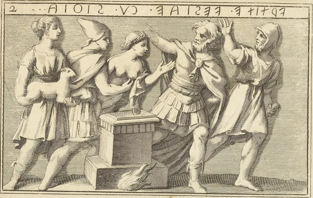 An illustration from Thomae Dempsteri a muresk Scoti pandectarum in Pisano Lyceo professoris ordinarii De Etruria regali libri septem : opus postumum in duas partes divisum, 1723, leaf 420