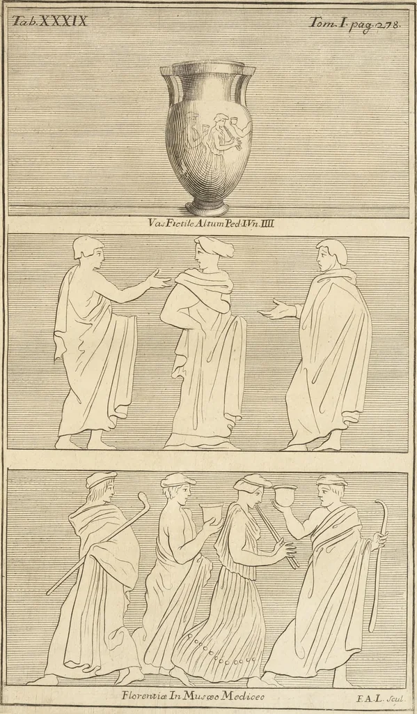 An illustration from Thomae Dempsteri a muresk Scoti pandectarum in Pisano Lyceo professoris ordinarii De Etruria regali libri septem : opus postumum in duas partes divisum, 1723, leaf 424