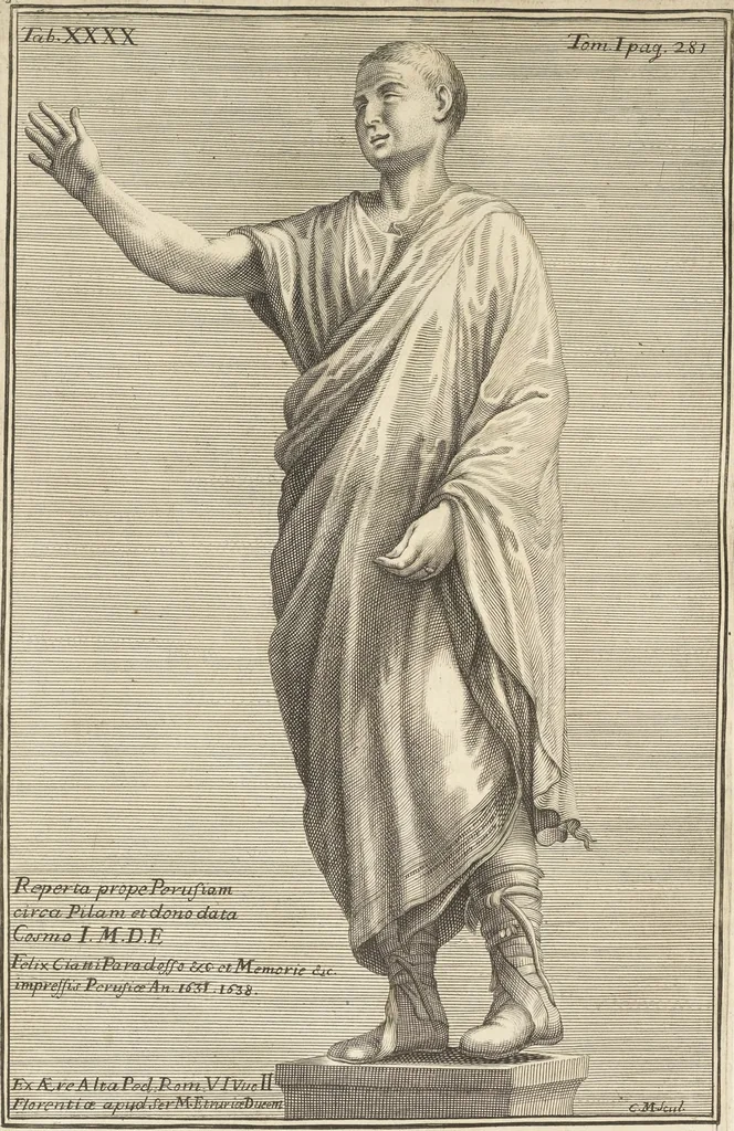 An illustration from Thomae Dempsteri a muresk Scoti pandectarum in Pisano Lyceo professoris ordinarii De Etruria regali libri septem : opus postumum in duas partes divisum, 1723, leaf 429