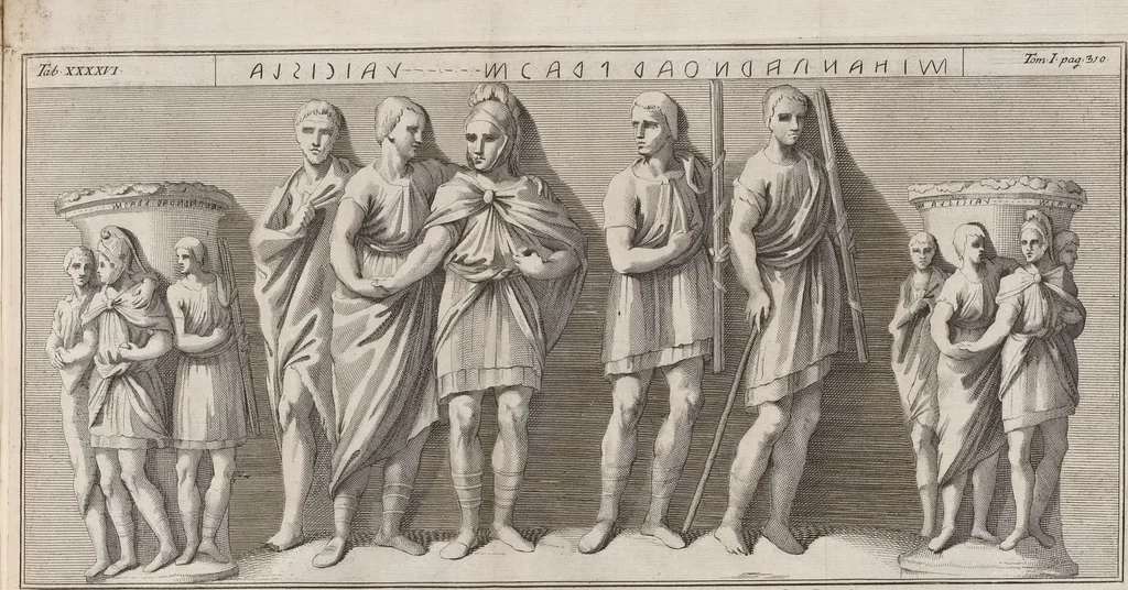 An illustration from Thomae Dempsteri a muresk Scoti pandectarum in Pisano Lyceo professoris ordinarii De Etruria regali libri septem : opus postumum in duas partes divisum, 1723, leaf 470