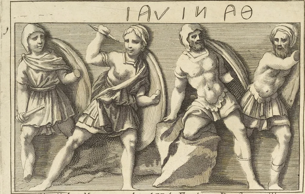 An illustration from Thomae Dempsteri a muresk Scoti pandectarum in Pisano Lyceo professoris ordinarii De Etruria regali libri septem : opus postumum in duas partes divisum, 1723, leaf 513