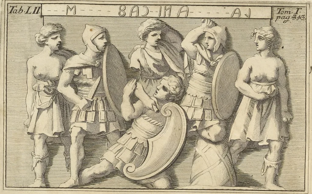 An illustration from Thomae Dempsteri a muresk Scoti pandectarum in Pisano Lyceo professoris ordinarii De Etruria regali libri septem : opus postumum in duas partes divisum, 1723, leaf 515