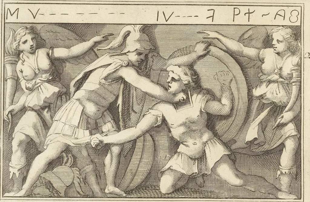 An illustration from Thomae Dempsteri a muresk Scoti pandectarum in Pisano Lyceo professoris ordinarii De Etruria regali libri septem : opus postumum in duas partes divisum, 1723, leaf 517
