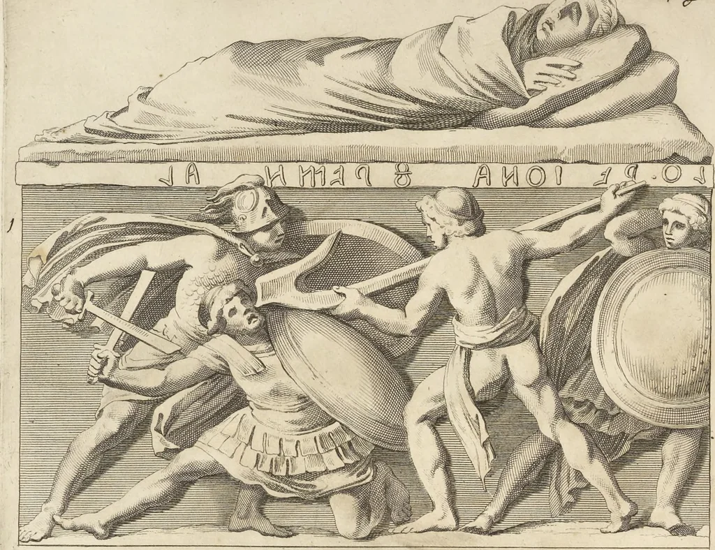 An illustration from Thomae Dempsteri a muresk Scoti pandectarum in Pisano Lyceo professoris ordinarii De Etruria regali libri septem : opus postumum in duas partes divisum, 1723, leaf 519