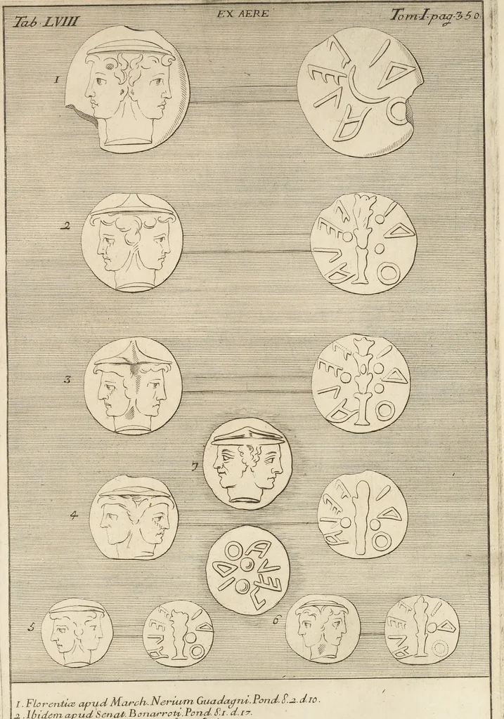 An illustration from Thomae Dempsteri a muresk Scoti pandectarum in Pisano Lyceo professoris ordinarii De Etruria regali libri septem : opus postumum in duas partes divisum, 1723, leaf 534