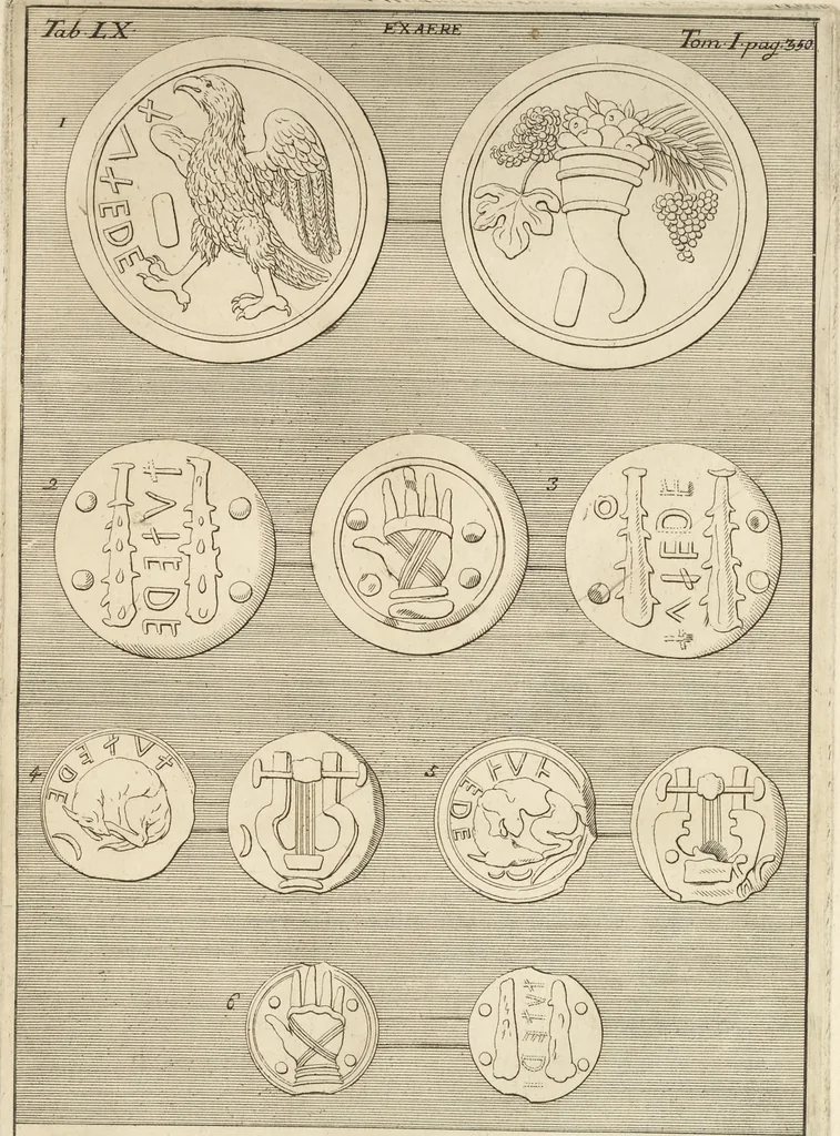 An illustration from Thomae Dempsteri a muresk Scoti pandectarum in Pisano Lyceo professoris ordinarii De Etruria regali libri septem : opus postumum in duas partes divisum, 1723, leaf 538
