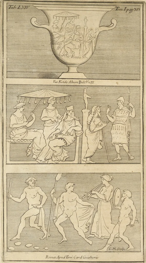 An illustration from Thomae Dempsteri a muresk Scoti pandectarum in Pisano Lyceo professoris ordinarii De Etruria regali libri septem : opus postumum in duas partes divisum, 1723, leaf 579