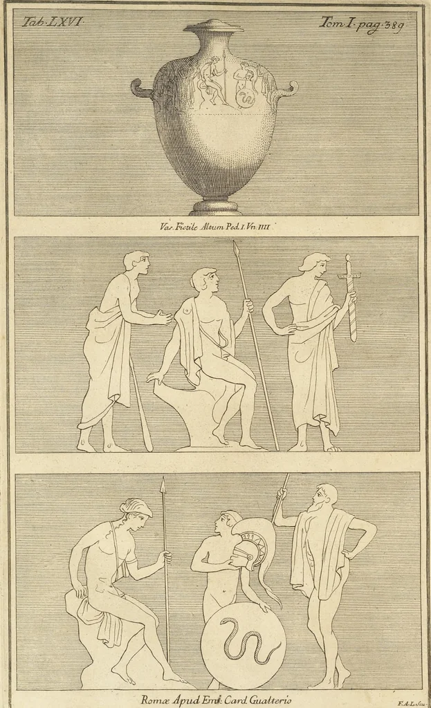 An illustration from Thomae Dempsteri a muresk Scoti pandectarum in Pisano Lyceo professoris ordinarii De Etruria regali libri septem : opus postumum in duas partes divisum, 1723, leaf 591