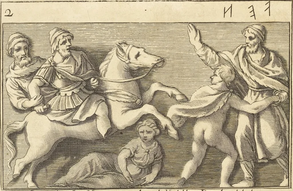 An illustration from Thomae Dempsteri a muresk Scoti pandectarum in Pisano Lyceo professoris ordinarii De Etruria regali libri septem : opus postumum in duas partes divisum, 1723, leaf 597