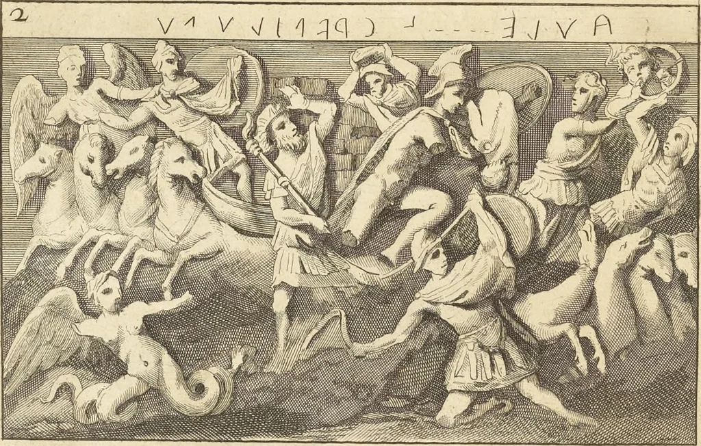 An illustration from Thomae Dempsteri a muresk Scoti pandectarum in Pisano Lyceo professoris ordinarii De Etruria regali libri septem : opus postumum in duas partes divisum, 1723, leaf 601