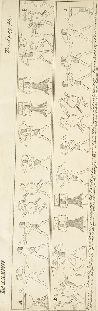An illustration from Thomae Dempsteri a muresk Scoti pandectarum in Pisano Lyceo professoris ordinarii De Etruria regali libri septem : opus postumum in duas partes divisum, 1723, leaf 687
