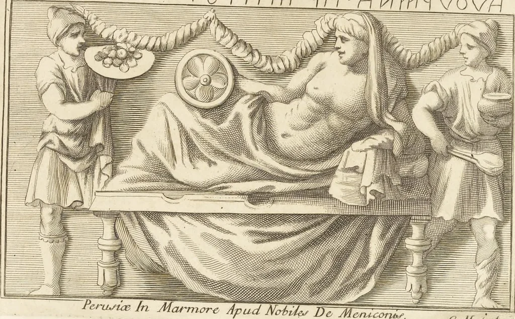 An illustration from Thomae Dempsteri a muresk Scoti pandectarum in Pisano Lyceo professoris ordinarii De Etruria regali libri septem : opus postumum in duas partes divisum, 1723, leaf 690