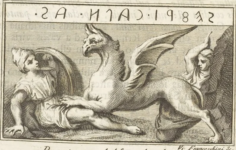 An illustration from Thomae Dempsteri a muresk Scoti pandectarum in Pisano Lyceo professoris ordinarii De Etruria regali libri septem : opus postumum in duas partes divisum, 1723, leaf 693