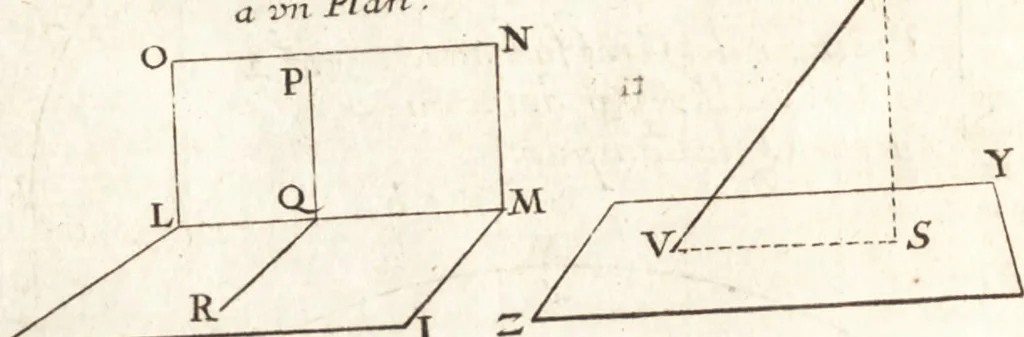 An illustration from Traité des pratiques geometrales et perspectives : enseignées dans l'Academie royale de la peinture et sculpture, 1665, leaf 105