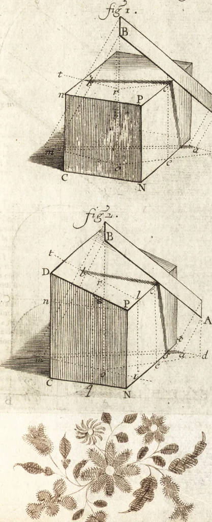 An illustration from Traité des pratiques geometrales et perspectives : enseignées dans l'Academie royale de la peinture et sculpture, 1665, leaf 142