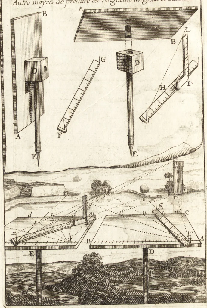 An illustration from Traité des pratiques geometrales et perspectives : enseignées dans l'Academie royale de la peinture et sculpture, 1665, leaf 165
