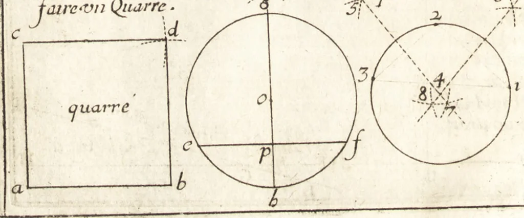 An illustration from Traité des pratiques geometrales et perspectives : enseignées dans l'Academie royale de la peinture et sculpture, 1665, leaf 89