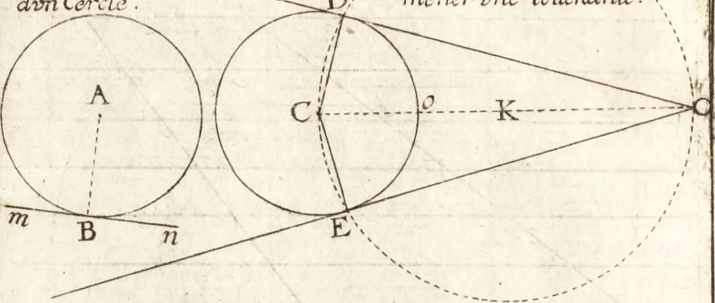 An illustration from Traité des pratiques geometrales et perspectives : enseignées dans l'Academie royale de la peinture et sculpture, 1665, leaf 93