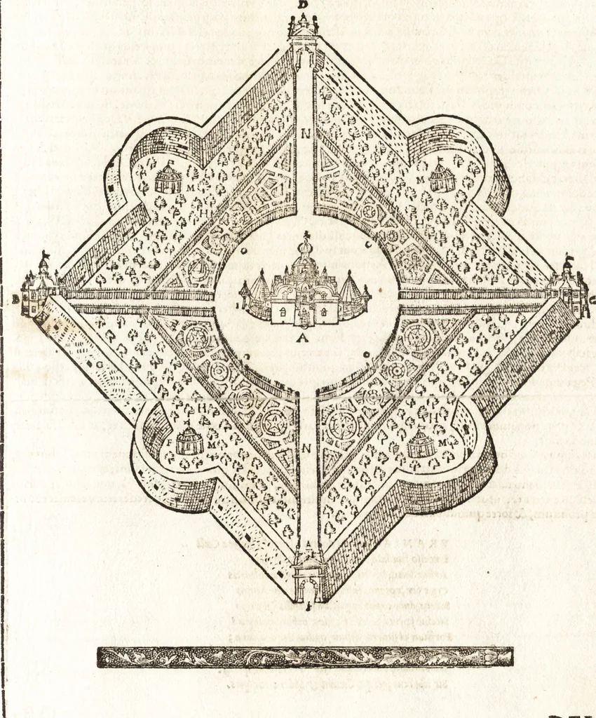 An illustration from Tychonis Brahe Astronomiae instauratae mechanica, 1602, leaf 100