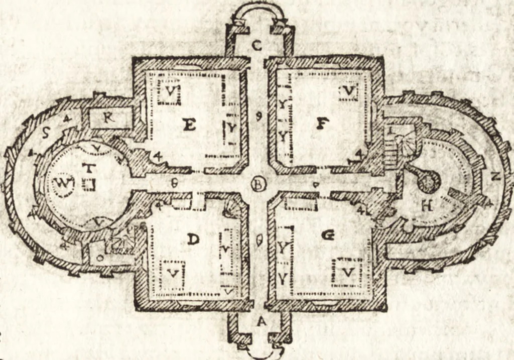 An illustration from Tychonis Brahe Astronomiae instauratae mechanica, 1602, leaf 102