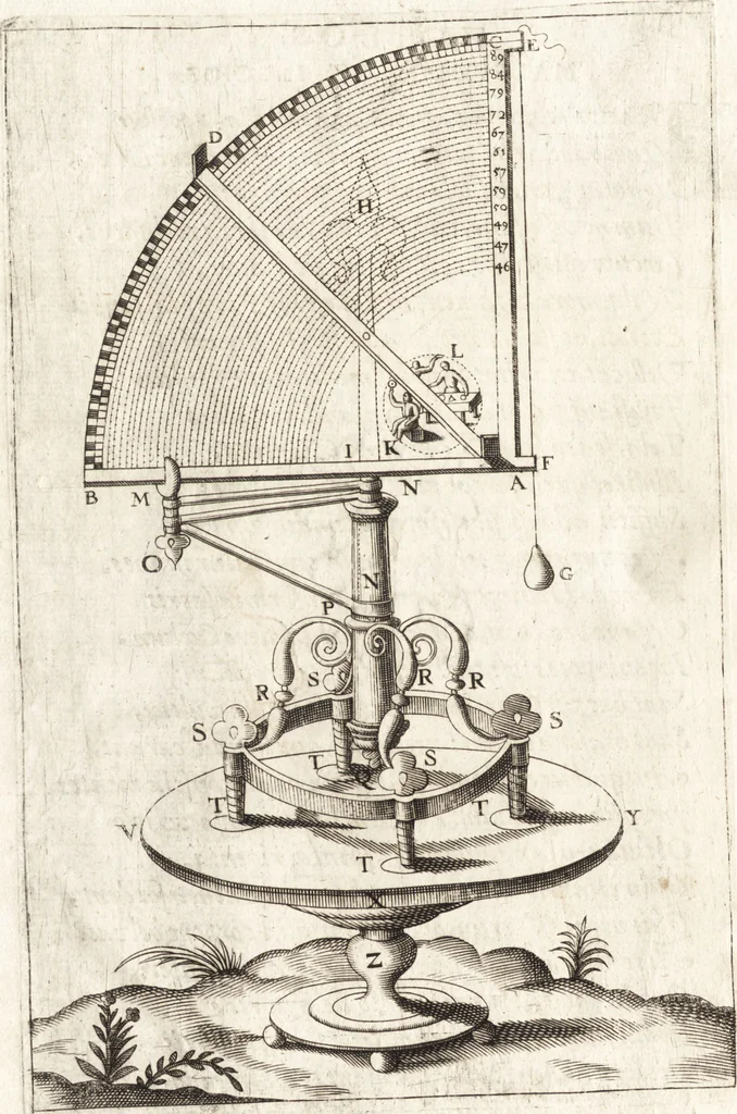 An illustration from Tychonis Brahe Astronomiae instauratae mechanica, 1602, leaf 11