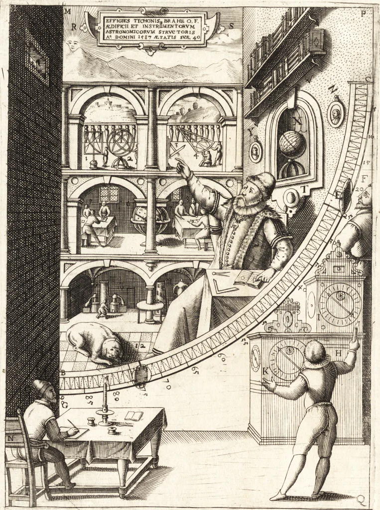 An illustration from Tychonis Brahe Astronomiae instauratae mechanica, 1602, leaf 23