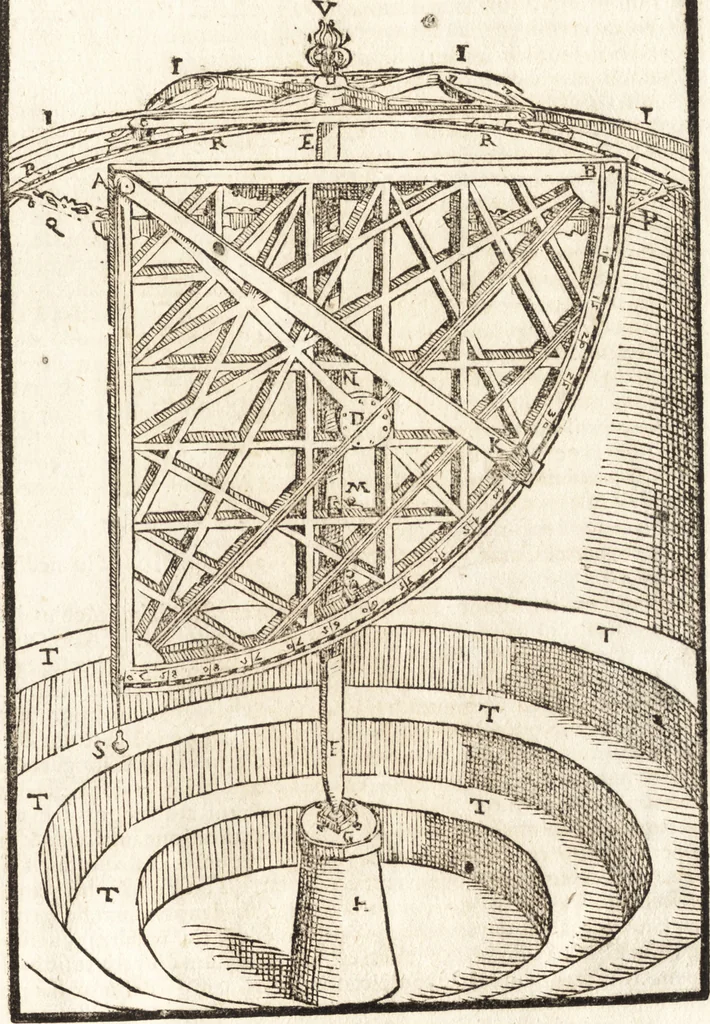 An illustration from Tychonis Brahe Astronomiae instauratae mechanica, 1602, leaf 26