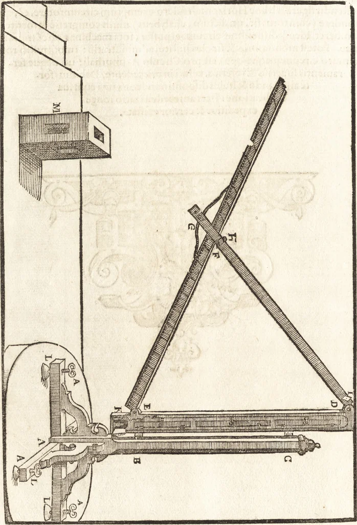 An illustration from Tychonis Brahe Astronomiae instauratae mechanica, 1602, leaf 35