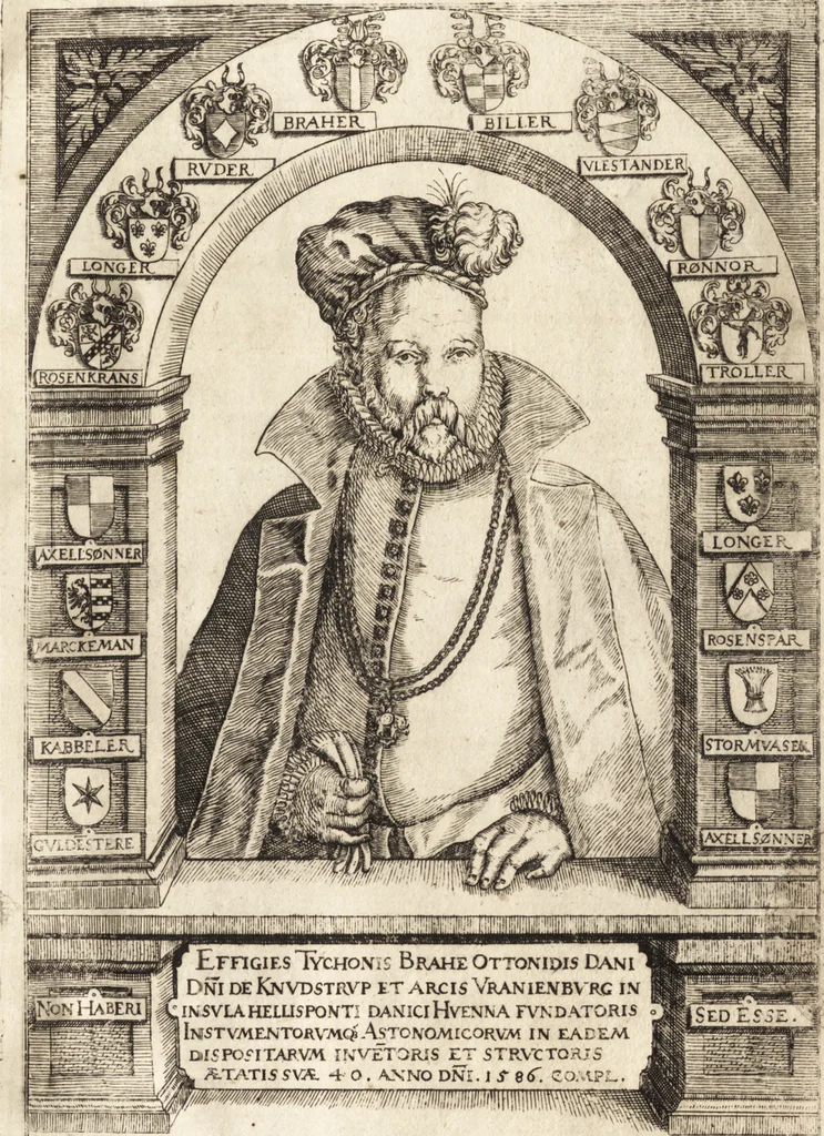 An illustration from Tychonis Brahe Astronomiae instauratae mechanica, 1602, leaf 4