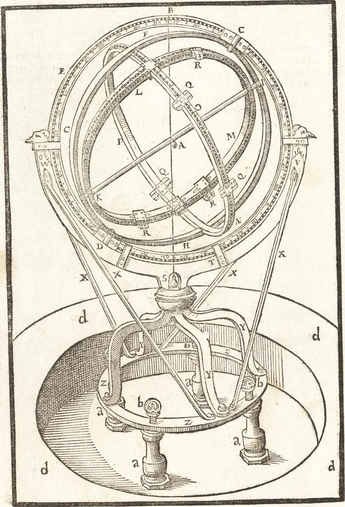 An illustration from Tychonis Brahe Astronomiae instauratae mechanica, 1602, leaf 41