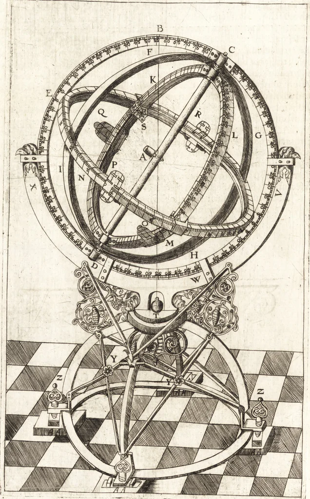 An illustration from Tychonis Brahe Astronomiae instauratae mechanica, 1602, leaf 47