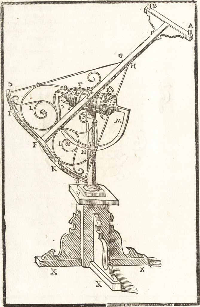 An illustration from Tychonis Brahe Astronomiae instauratae mechanica, 1602, leaf 53