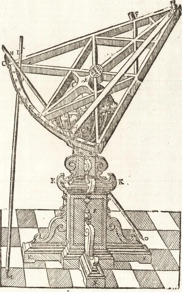 An illustration from Tychonis Brahe Astronomiae instauratae mechanica, 1602, leaf 56