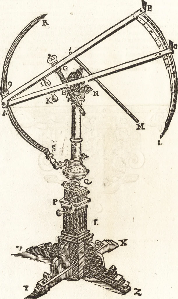 An illustration from Tychonis Brahe Astronomiae instauratae mechanica, 1602, leaf 59