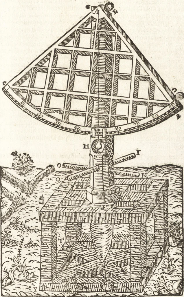 An illustration from Tychonis Brahe Astronomiae instauratae mechanica, 1602, leaf 68
