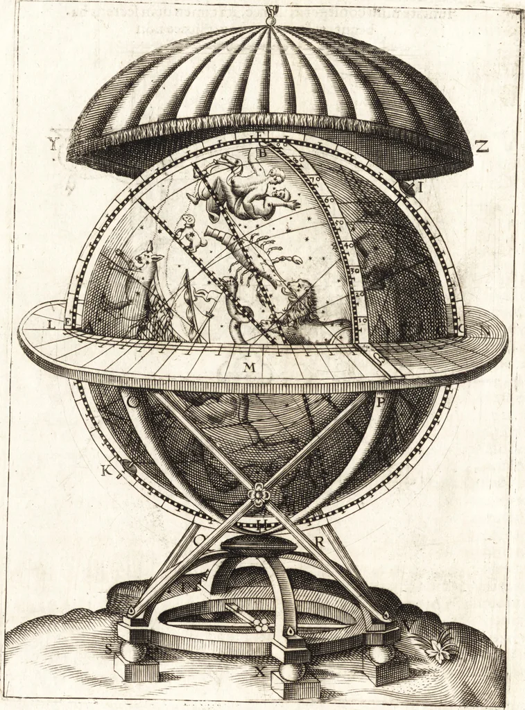 An illustration from Tychonis Brahe Astronomiae instauratae mechanica, 1602, leaf 79