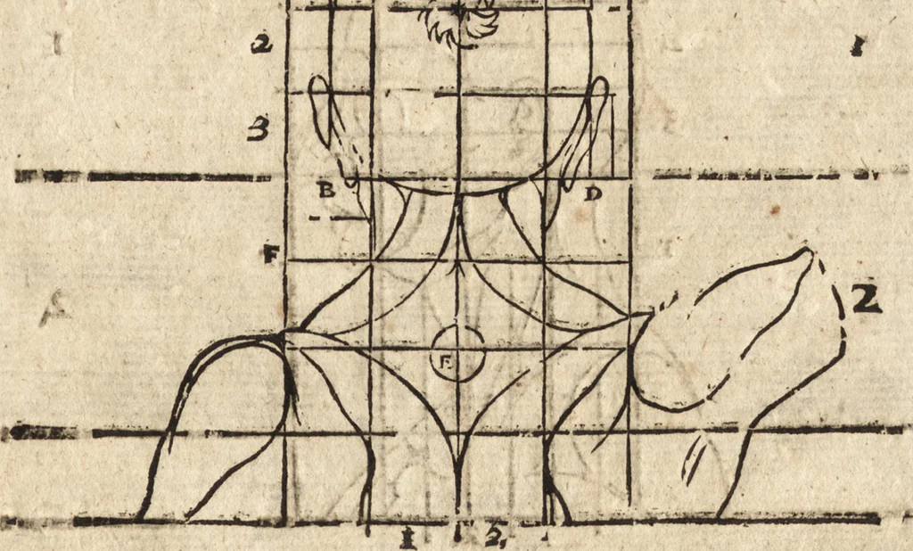 An illustration from Varia conmensuracion para le escultura y arquitectura, 1675, leaf 94