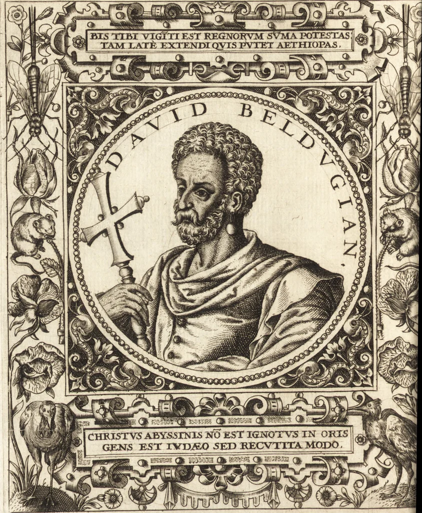 An illustration from Vitae et icones sultanorum Turcicorum, principum Persarum aliorumq[ue] illustrium heroum heroinarumq[ue] ab Osmane usq[ue] ad Mahometem II : ad vivum ex antiquis mettallis effictae, primum ex Co[n]sta[n]tinopoli D. Imp. Ferdina[n]do oblatae nunc descriptae & tetras[t]ichis succinctis illustratae, 1596, leaf 241