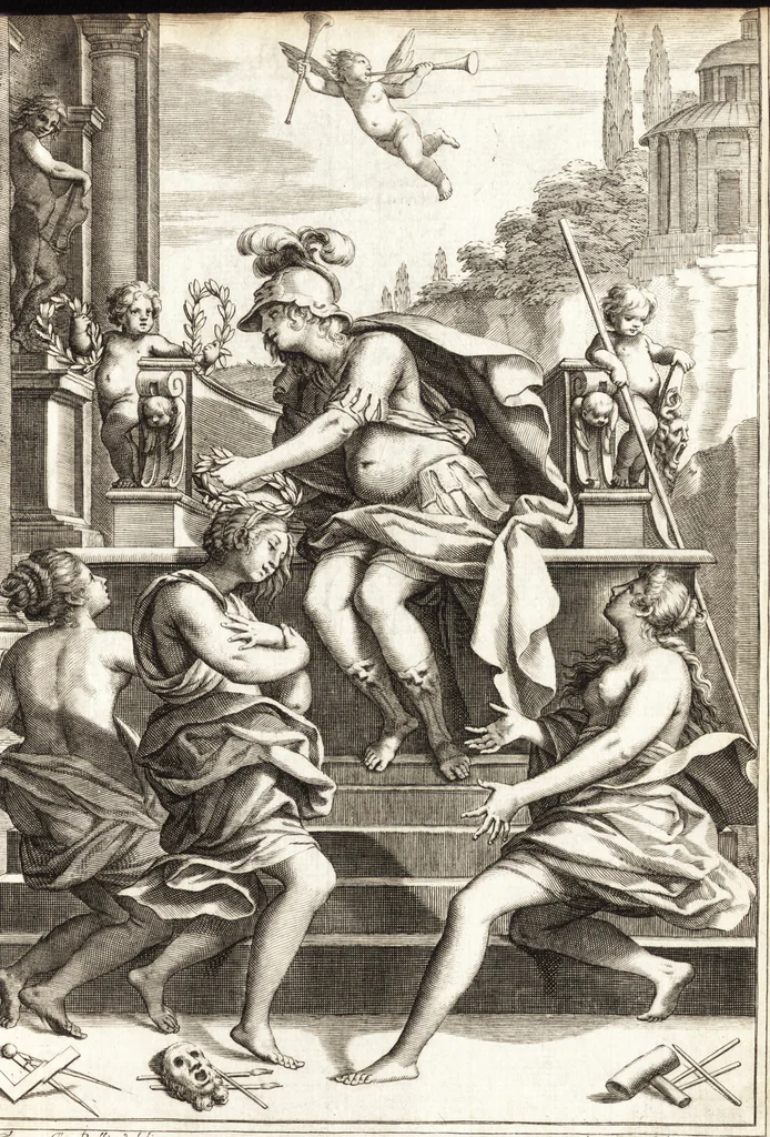 An illustration from Le vite de' pittori, scultori et architetti : dal pontificato di Gregorio XIII del 1572 in fino a'tempi di Papa Vrbano Ottauo nel 1642, 1642, leaf 6