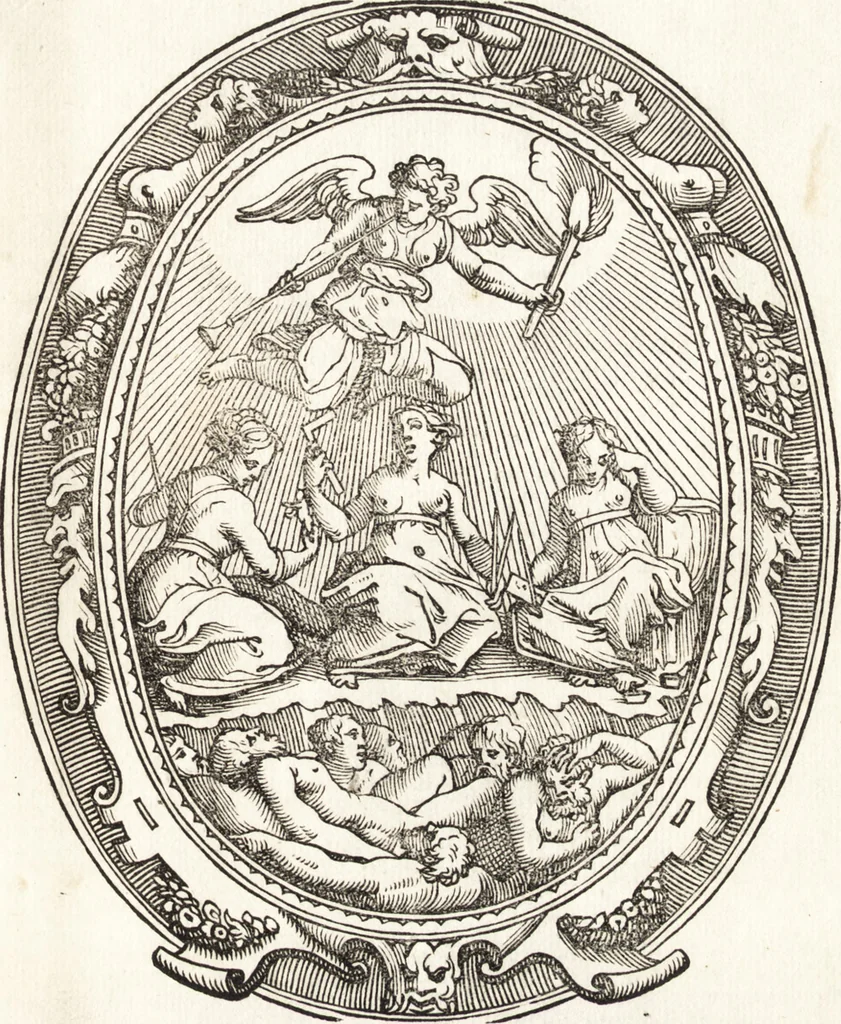 An illustration from Le vite de piv eccellenti architetti, pittori, et scvltori italiani : da Cimabve in sino à tempi nostri, 1550, leaf 486