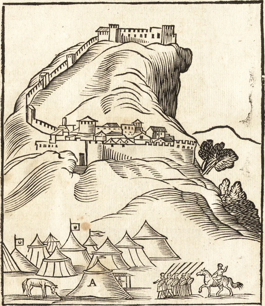 An illustration from Les voyages et obseruations du Sieur de La Boullaye-Le-Gouz, gentil-homme angeuin : où sont décrites les religions, gouuernemens, & situations des estats & royaumes d'Italie, Grece, Natolie, Syrie, Perse, Palestine, Karamenie, Kaldée, Assyrie, grand Mogol, Bijapour, Indes orientales des Portugais, Arabie, Egypte, Holande, grande Bretagne, Irlande, Dannemark, Pologne, isles & autres lieux d'Europe, Asie & Affrique, ou il à seiourné, le tout enrichy de belles figures ; et dedié à l'Eminentissime Cardinal Capponi, 1653, leaf 342