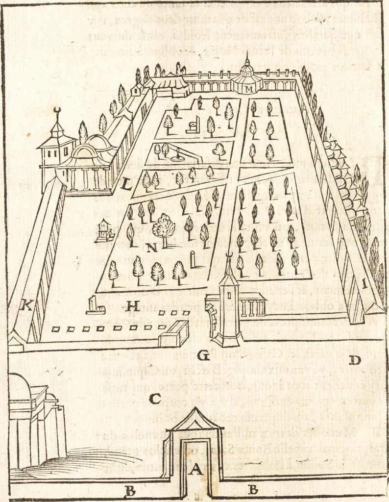 An illustration from Les voyages et obseruations du Sieur de La Boullaye-Le-Gouz, gentil-homme angeuin : où sont décrites les religions, gouuernemens, & situations des estats & royaumes d'Italie, Grece, Natolie, Syrie, Perse, Palestine, Karamenie, Kaldée, Assyrie, grand Mogol, Bijapour, Indes orientales des Portugais, Arabie, Egypte, Holande, grande Bretagne, Irlande, Dannemark, Pologne, isles & autres lieux d'Europe, Asie & Affrique, ou il à seiourné, le tout enrichy de belles figures ; et dedié à l'Eminentissime Cardinal Capponi, 1653, leaf 51