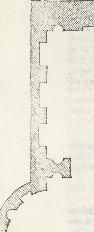 An illustration from Vrbis Romae topographia : nvper ab ipso avctore nonnvllis erroribvs svblatis emandata, addita etiam interpretatione nominum quæ unica litera uel syllaba in antiquis titulis scripta inueniuntur : cvi etiam ab eodem adiectae svnt qvam breuissimæ obseruationes de prænomine, nomine, & cognomine de quibus etsi multi multa scripsere nemo tamen hactenus rei ueritatem attigisse videtur, 1544, leaf 75