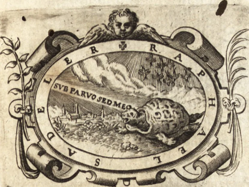 An illustration from Zodiacus Christianus, das ist Christelicher Himmelcirckel, oder, zwölff Zeichen bey welche[n] ein ieder Christ erkenne[n] vnd schliessen kan, ob er von Gott zum ewigen Leben fürsehen vnd erwölet oder nicht : sampt XII schöne[n] Figuren, durch welche bemelte Zeiche[n] für Augen gestelt werden, 1624, leaf 374