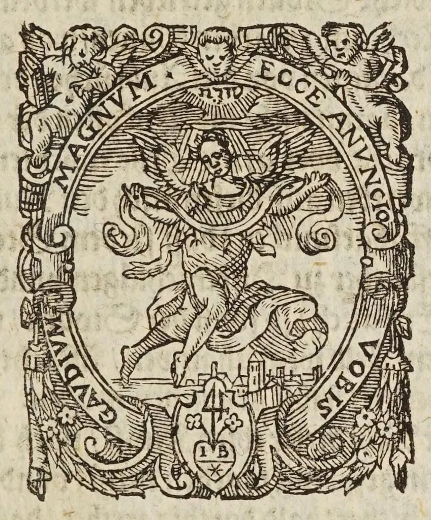 An illustration from Gründtlicher Bericht vom Feldmessen, wie man allerley Felder, Wiesen, Wälde, vnd andere Ort, durch wahren geometrischen Grund abmessen vnd Erkundigen solle : darinnen sonderlich die grosse Irrthumben, so bisshero in dieser Kunst vorgangen, eröffnet vnd verbessert werden : dessgleichen von dem Marscheiden, Bergwercken, Wasserwagen, vnd andern herrlichen Erfindungen nutzlicher Bericht., 1615, leaf 255