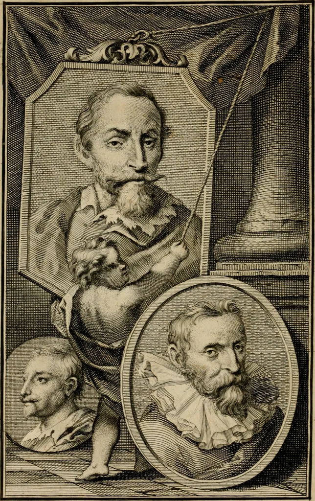 An illustration from De groote schouburgh der Nederlantsche konstschilders en schilderessen : waar van 'er veele met hunne beeltenissen ten tooneel verschynen, en hun levensgedrag en konstwerken beschreven worden: zynde een vervolg op het Schilderboek van K. v. Mander ..., 1753, leaf 113