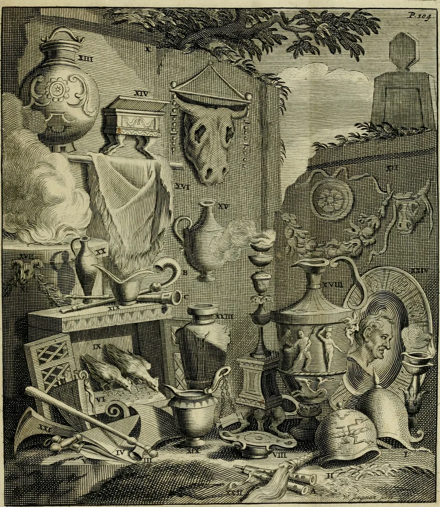 An illustration from De groote schouburgh der Nederlantsche konstschilders en schilderessen : waar van 'er veele met hunne beeltenissen ten tooneel verschynen, en hun levensgedrag en konstwerken beschreven worden: zynde een vervolg op het Schilderboek van K. v. Mander ..., 1753, leaf 136