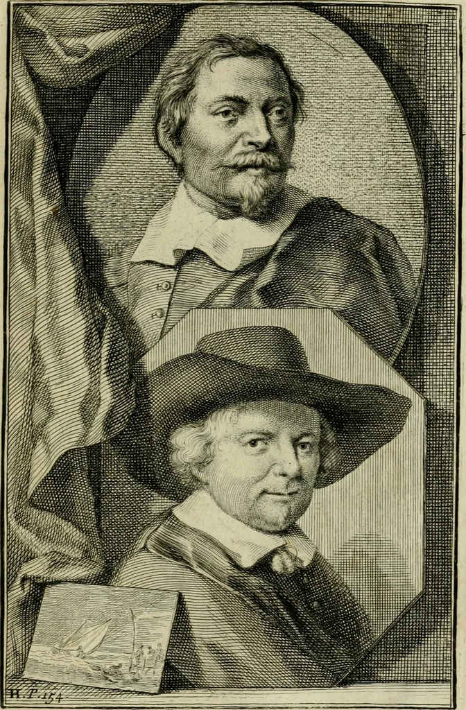 An illustration from De groote schouburgh der Nederlantsche konstschilders en schilderessen : waar van 'er veele met hunne beeltenissen ten tooneel verschynen, en hun levensgedrag en konstwerken beschreven worden: zynde een vervolg op het Schilderboek van K. v. Mander ..., 1753, leaf 190